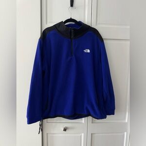 The North Face Polartec Fleece Pullover Blue Black XXL Half Zip